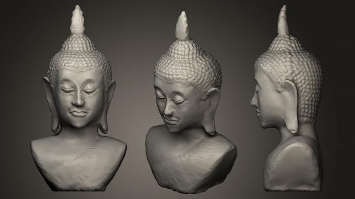 نموذج ثلاثي الأبعاد لآلة CNC تماثيل بوذا رأس بوذا